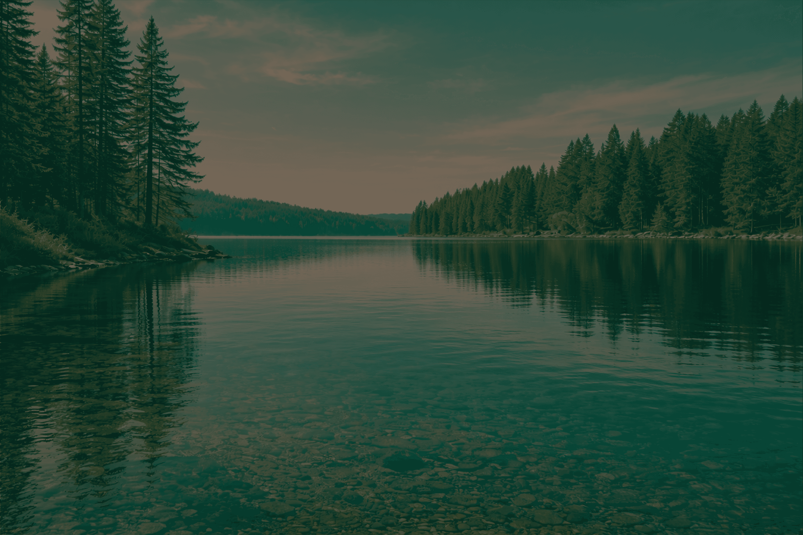 Canadian lake landscape