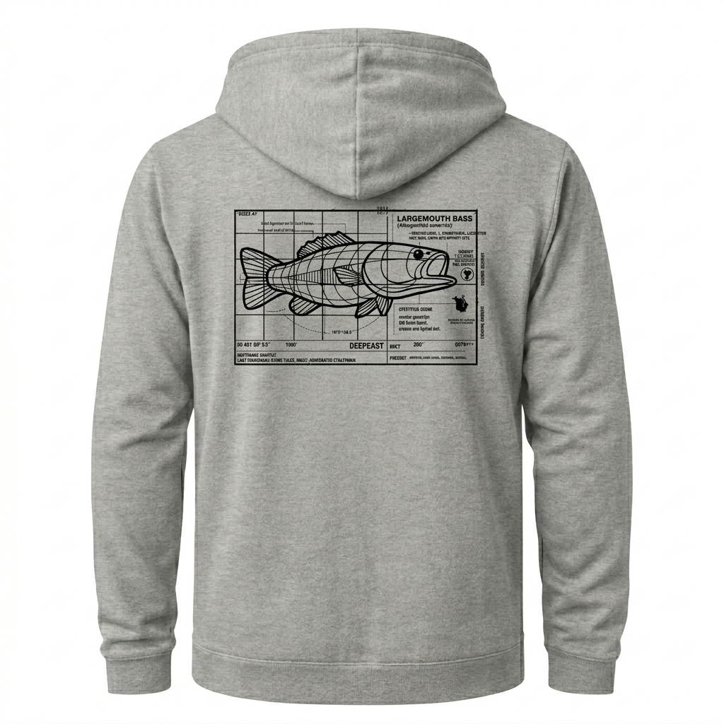 Topographic BASS Long Sleeve Hoodie